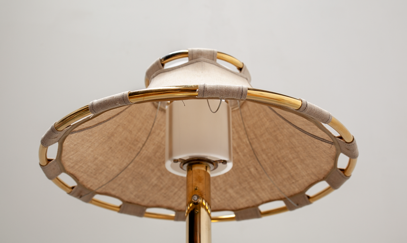 Brass Floor Lamp By Anna Ehrner For Ateljé Lyktan, 1970's