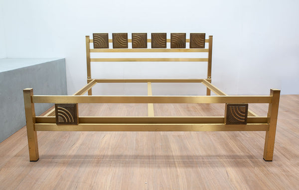Luciano Frigerio Brass & Bronze Bed, Italy 1970's
