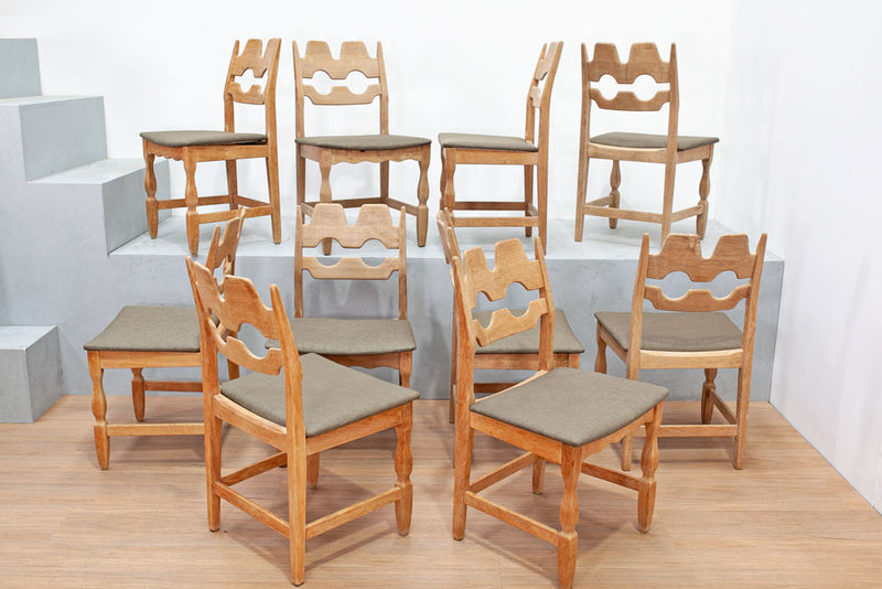 Razor Back Dining Chairs by Henning Kjærnulf, Danish